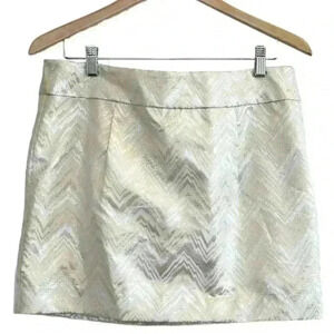 Trina Turk Gold, Silver, Cream, Party, Cocktail, Mini Skirt, Size 10